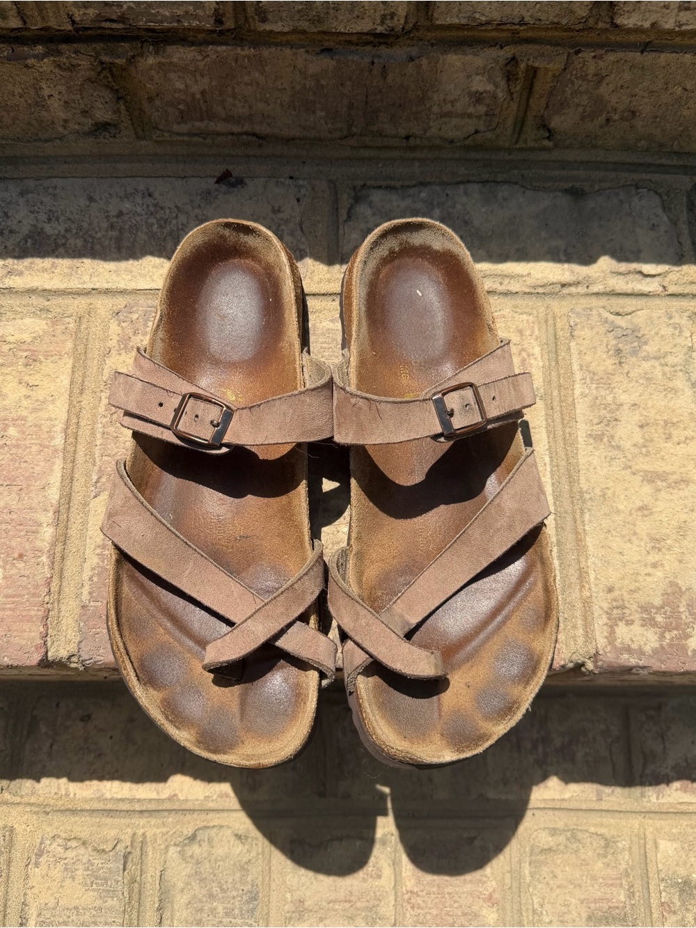 Birkenstock Mayari Sandals Women’s EU 38 US 7-7.5 Taupe Brown Leather Comfort